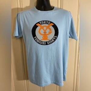 Tokyo Yomiuri Giants Shirt Blue Baseball Nippon Japan Baseball Size Medium